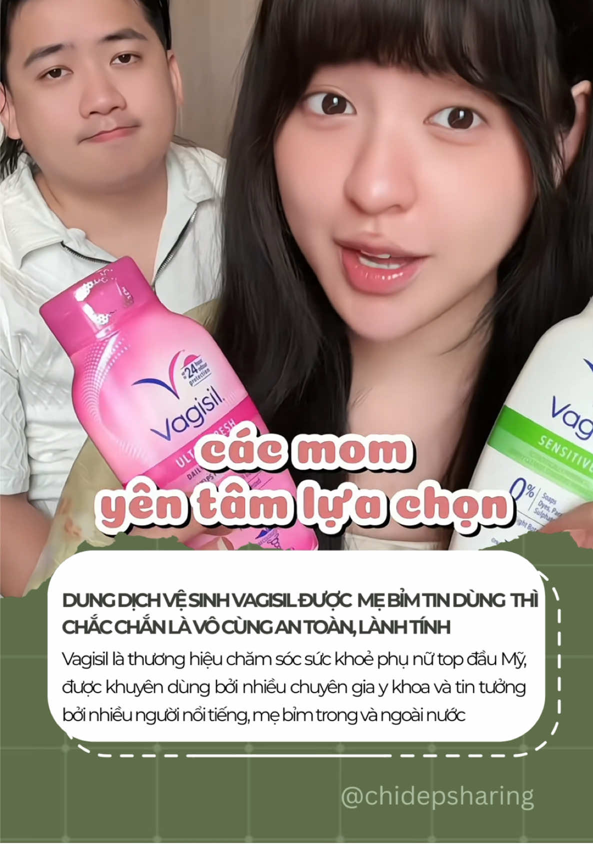 Mẹ bìm chọn dung dịch vệ sinh nào thì phù hợp #kienthucchidep #chidepsharing #vagisil #dungdichvesinh 