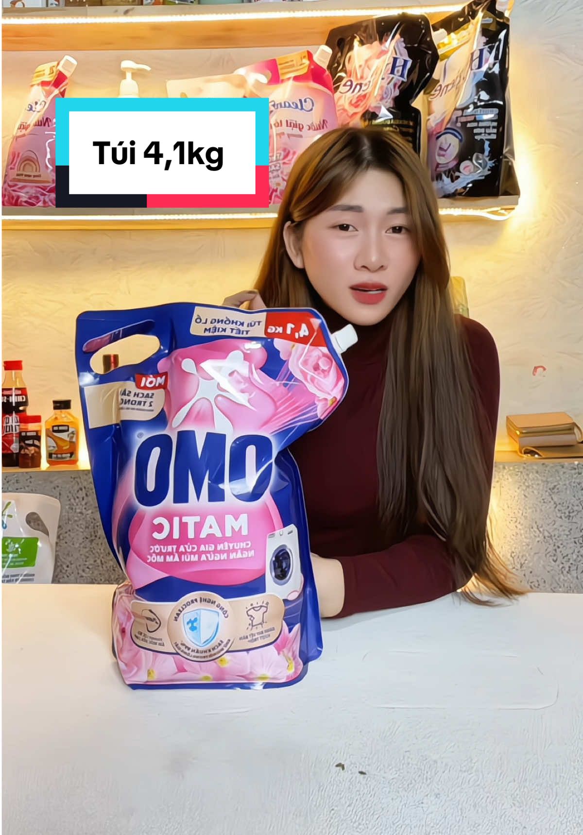Nước giặt chính hãng túi to 4,1kg#omomatic #nuocgiatomo #hoptaccungunilever #nuocgiat 