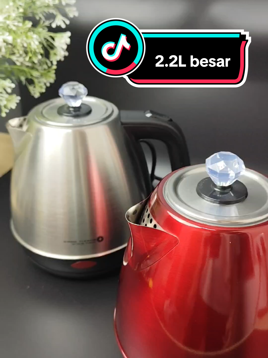 2.2L besar, puas guna! #kettle #electrickettle #kitchen #food #water 
