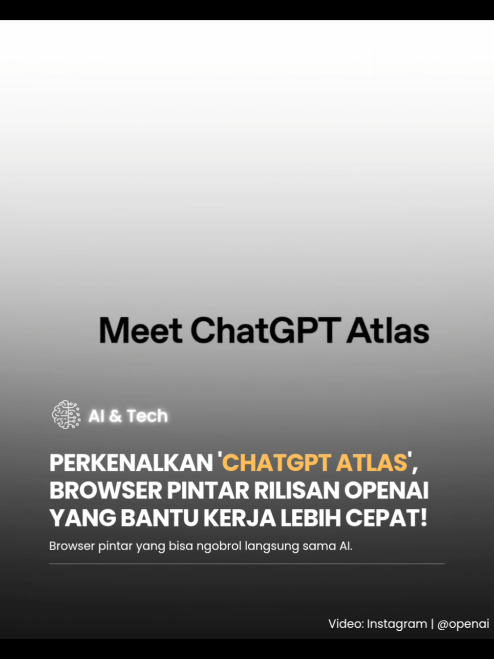 Meet ChatGPT Atlas, browser baru dari OpenAI yang lagi rame dibahas! Bayangin kamu bisa browsing sambil ngobrol langsung sama ChatGPT. Bisa minta ringkasan artikel, analisis produk, bahkan bantu riset ide buat proyek kreatifmu. Saat ini baru tersedia buat pengguna MacOS tapi versi Windows, iOS, dan Android bakal nyusul. Atlas juga punya fitur “Agent Mode” (preview) yang bikin ChatGPT bisa bantuin kamu action langsung di web. Masuk era baru browsing: bukan cuma cari informasi, tapi juga ngobrol sama internet. #Loungepedia #ReadinPeace #ChatGPTAtlas #OpenAi #ai 