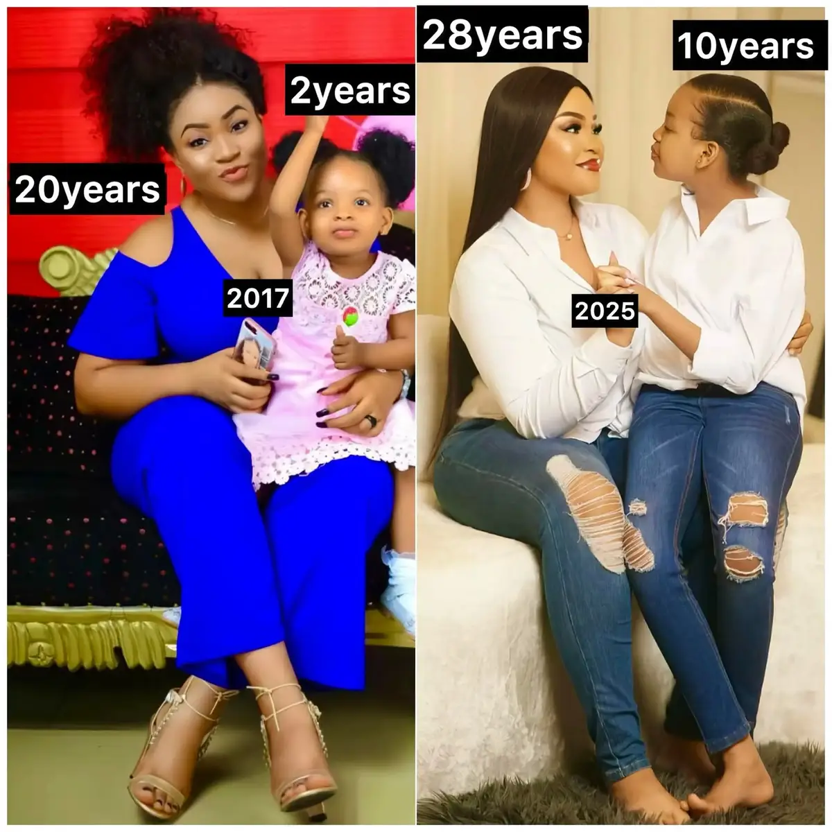 28yrs mother and her 10yrs day celebrate their birthday together today. Congratulations #birthday 