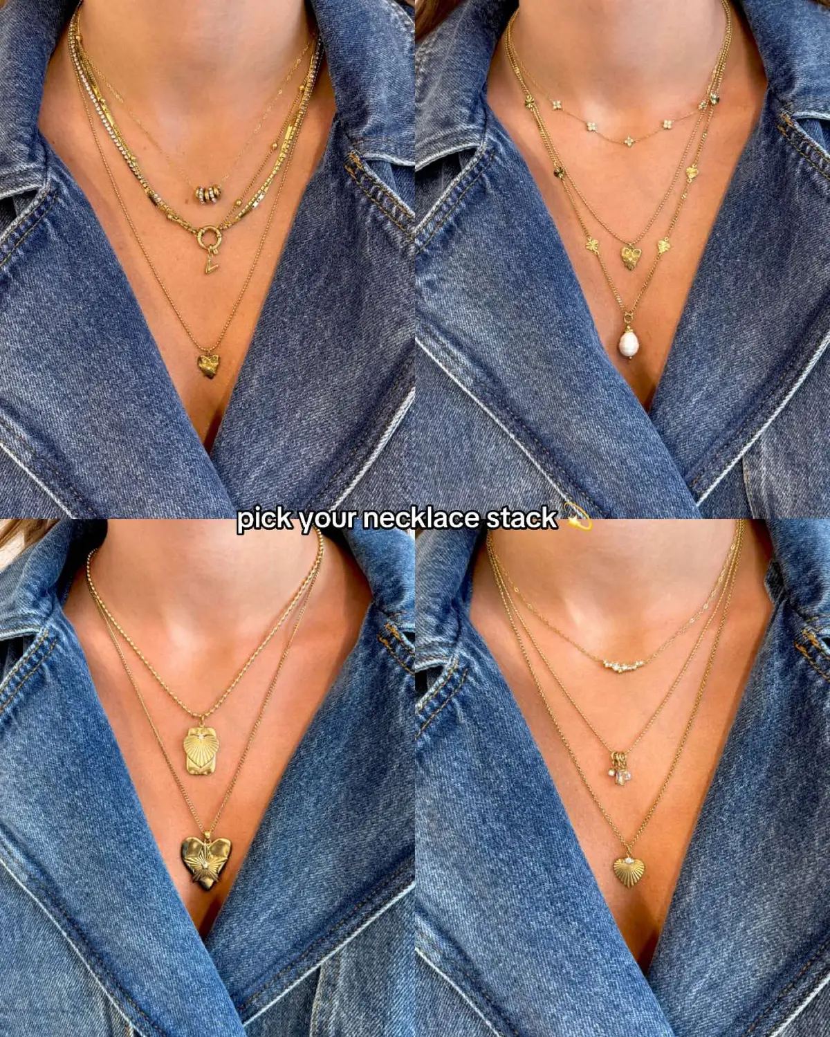 necklace party vibes 💫 which one is your fave?  #necklace #newcollection #midnightshine #myjewellery 