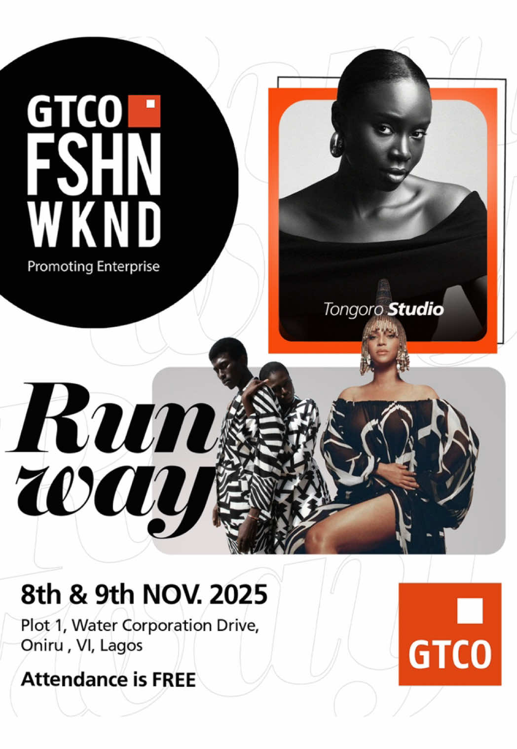Tongoro Studio, founded by Sarah Diouf in Dakar, celebrates African craftsmanship and culture through bold, sustainable design. Worn by icons like Beyoncé, Naomi Campbell, and Alicia Keys, Tongoro continues to redefine global fashion. Catch Tongoro’s runway show at the 2025 GTCO Fashion Weekend, happening November 8th & 9th at Plot 1, Water Corporation Drive, Victoria Island, Lagos. Attendance is FREE. #AfricasFinest #GTCOfashionweekend #TongoroStudio
