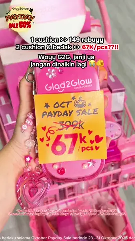 ✨ G2G PAYDAY DAY! G2G serius dikit dong.. masa Cushion dan Loose Powder Set ini lagi banting harga?! 🤩💓 Buruan checkout di TikTok Live sekarang! #g2g #cushion #loosepowder #makeup #makeupartist   