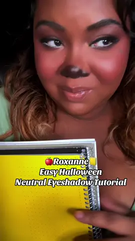 💚 R is for.. 📒 (ABC Halloween  makeup look Series  18- Roxanne) (easy Halloween makeup look) #halloweenmakeup  R is for Roxanne (from the Goofy Movie). This is such an easy Halloween look. A nice neutral eyeshadow and nude lipstick. A little bit of blush and some notebooks (to collect all the numbers you’ll get from the Halloween party) 👻Be sure to follow me @talkintoya247 for more Halloween makeup tips, tricks and Tutorials 🍰DETAILS  and MAKEUP TUTORIALS for this makeup look are on MY FEED  or REELS TAB😉 💚DETAILS📒 EYES: @PLOUISE - eyeshadow base (rumour 08,11) @ColourPop Cosmetics - creme gel liner (exit, swerve )* @Blend Bunny Cosmetics - blends  palette  @Anastasia Beverly Hills - lash sculpt mascara* Kissnypro- all day ink eyeliner* , lipliner (chestnut)* @Patrick Ta Beauty - Major dimensions 2* @Rare Beauty -eyeliner (true brown)* #creatorsearchinsights #halloweencosplay #easyhalloweenmakeup #halloweenmakeup 