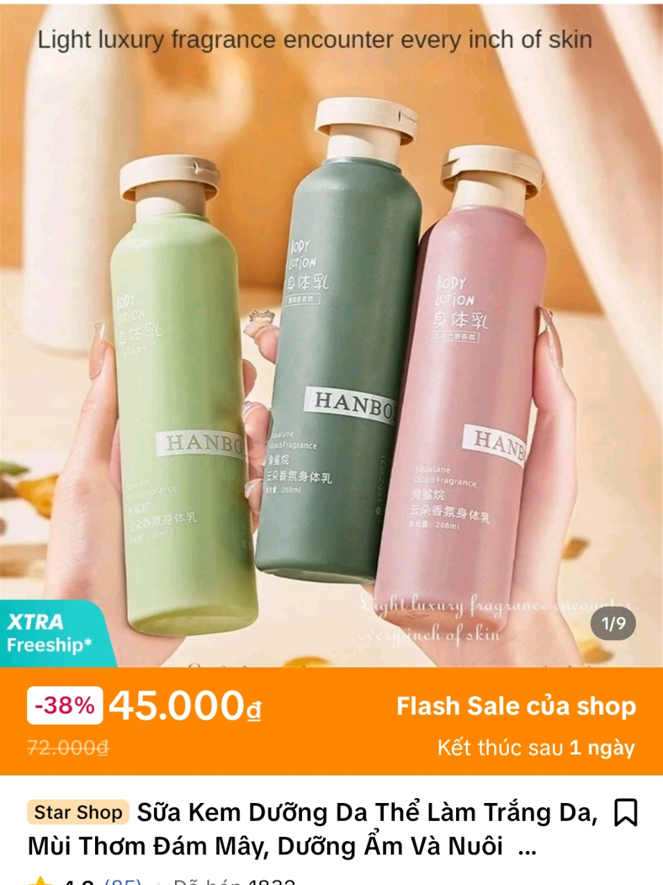 Sữa kem dưỡng thể HANBOLI 