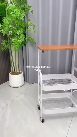 New Minimalist Side Rolling Table!✨ #rollingtable #nordictable #table #sidetable #coffeetable 