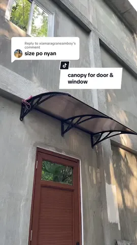 Replying to @xiamaragraneamboy 100by150cm po ang sizes nian ,super ganda lakas din maka aesthetic lalo pag sa harapan nio nilagay.  #canopy #canopyforwindow #windowcanopy #sunshade #awningcanopy 