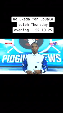 Senior Divisional Officer for Wouri, Massa Mvogo don comot book say make okada dem no comot outside beginning this evening time for 6 o'clock (22-10-25)soteh 6 o'clock for morning for Thursday. Okada no suppose for came for main road dem but fit wait enter kwata. Private okada dem fit waka.  #Presidential  #PresidentialElection2025  #Result  #motorcycle  @𝕃𝕠𝕦𝕚𝕫𝕪(𝔻𝕖𝕥𝕖𝕔𝕥𝕚𝕧)  @Barista Leo, specialty coffee  @DADDY PRINCE 🤴  @Abokimamba  @Martha Baby Love  @L.A.Kindeh  @💎CameroonPeper💎🌶️🇨🇲🇬🇧  @bbcnewspidgin @Highlight