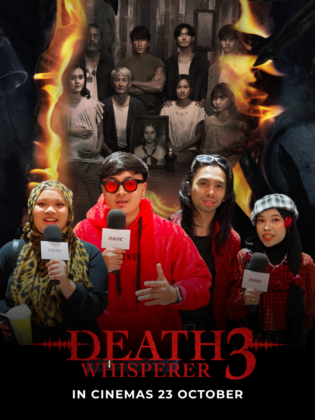 💀 More terrifying. More cursed. #DeathWhisperer3 doesn’t just scare you… it possesses you 👁️‍🗨️ A huge thank you to everyone who braved the Malam Jerit midnight screening at GSC Starling Mall! 🌘 The screams were real, the chills were deep, and the terror… unforgettable 😱🔥 Missed our midnight madness? Don’t worry — the nightmare continues. 😈 🎟️ Get your tickets now and experience Thailand’s biggest horror movie on the big screen this week! And if you dare… join our upcoming Malam Jerit Midnight Screening for #Sukma & #MalamTerlarang at selected GSC locations for even more thrills and screams! 👻 Seats are limited! Hurry up and grab your best seats now! 😰 #DeathWhisperer3Movie #TeeYod3 #ธี่หยด3 #鬼滴语3 #鬼声泣3 #NadechKugimiya #DeniseJelilchaKapaun #NinaNutthacha #ThaiHorror #HorrorMovie #GSCMovies #MalamJerit #GSCScarefest #GSCScarefest2025 #scare #horror #halloween #terrifying #jumpscare #experience #midnight #screening#SembangEntertainment #NewReleases #MovieRecommendations #Event #highlight #trending #viral #newmovie #fyp #midnightscreening