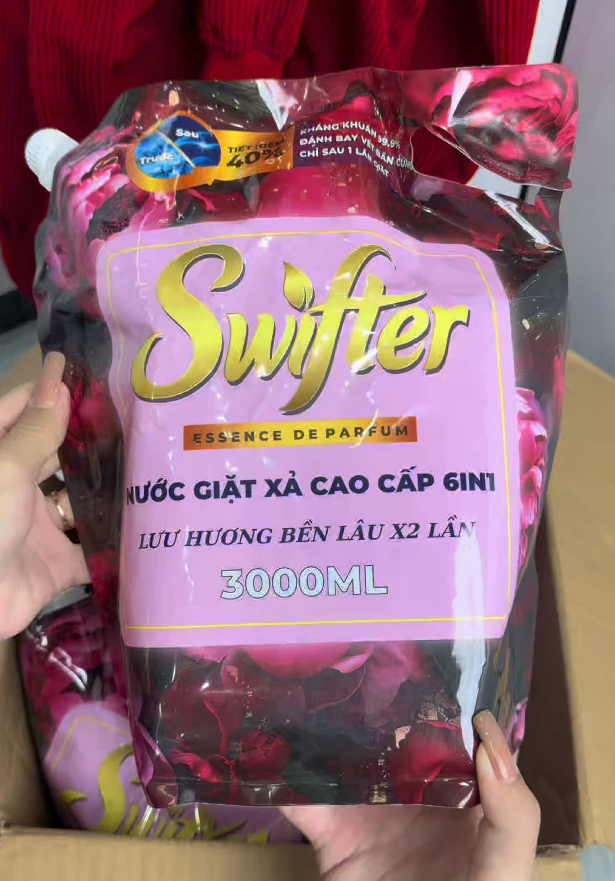 Nước giặt xả 6in1 Swifter mỗi túi 3kg #emkieutaphoa #nuocgiatxa #nuocgiatswifter #swifter #nuocgiat6in1