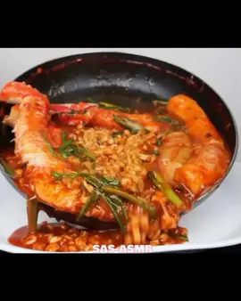 King Crab Spicy Noodles (Yt: Sas-asmr)#sasasmr #mukbang #kingcrab #spicynoodles #asmrsounds 