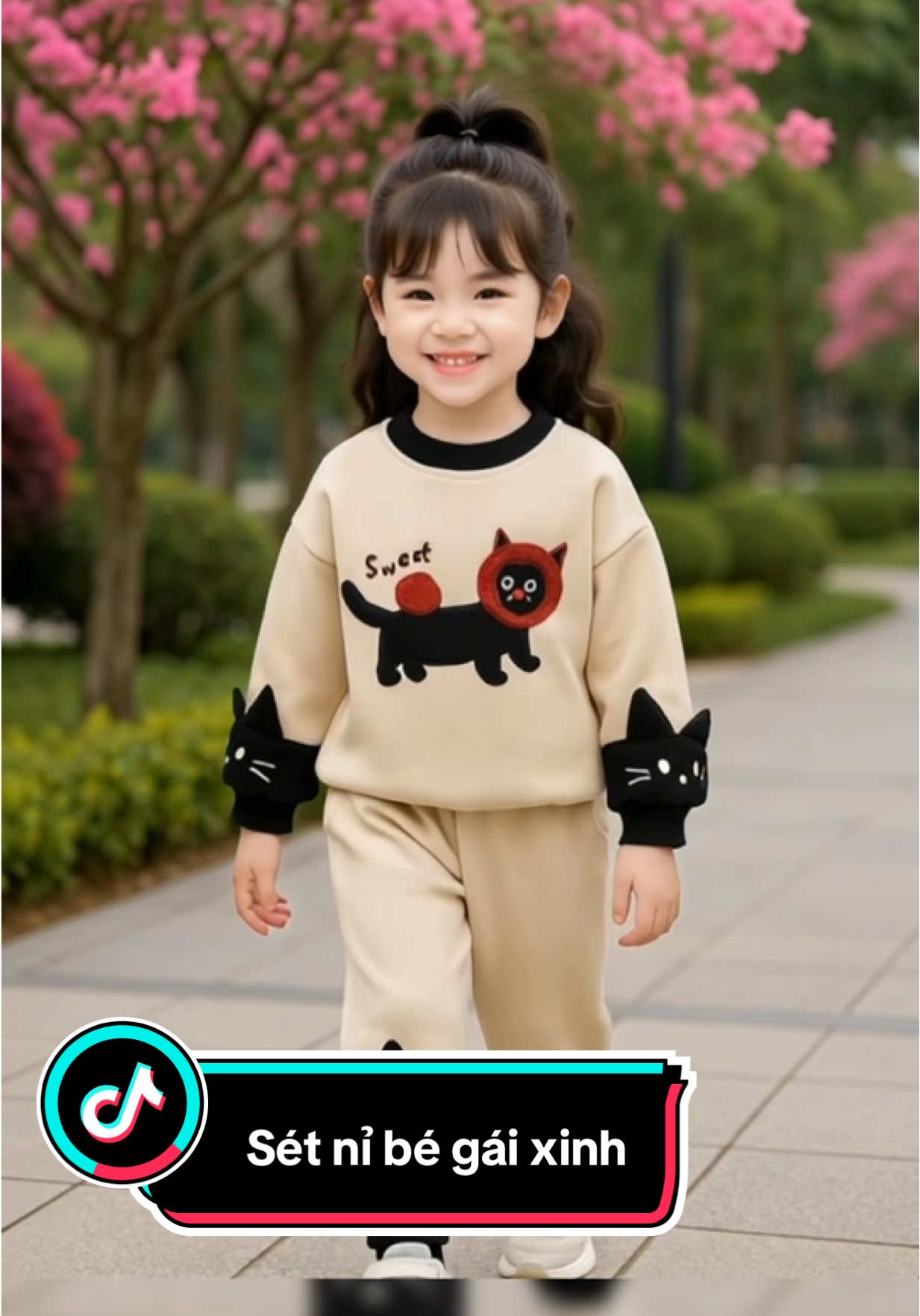 Sét bộ nỉ xinh#thoitrangtreem #setbobegaixinh #setdobegai #dobochobe #xuhuong 