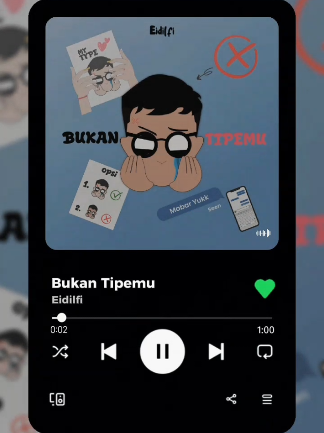 Aku bukan tipemu I know that Bukan Tipemu - Eidilfi lirik #fyp #lyrics #music 