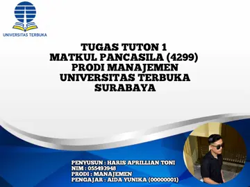 tugas tuton 1 proses lahirnya pancasila matkul : Pancasila  prodi : manajemen universitas terbuka surabaya #fyp #universitasterbuka #ut 
