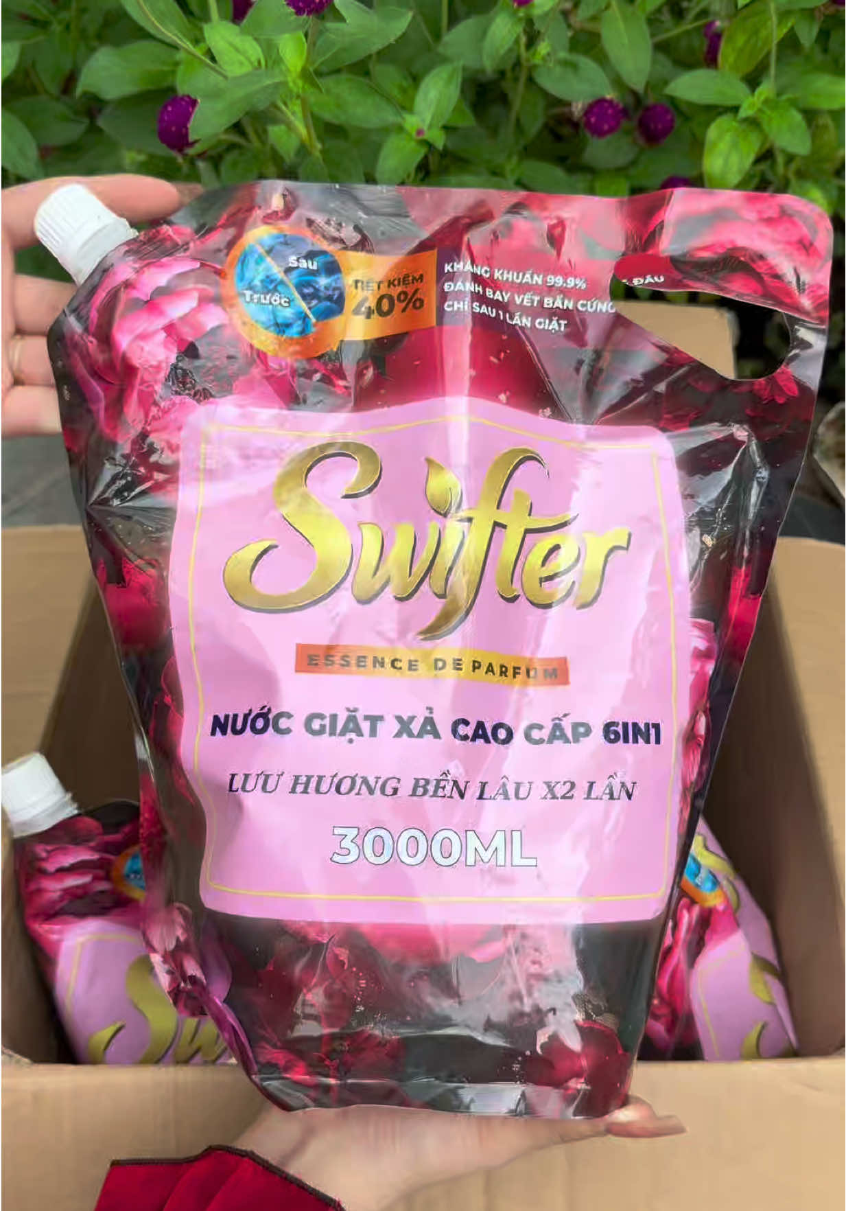 Nước giặt xả 6in1 Swifter mỗi túi 3kg #emkieutaphoa #nuocgiatxa #nuocgiatswifter #swifter #nuocgiatswifter 