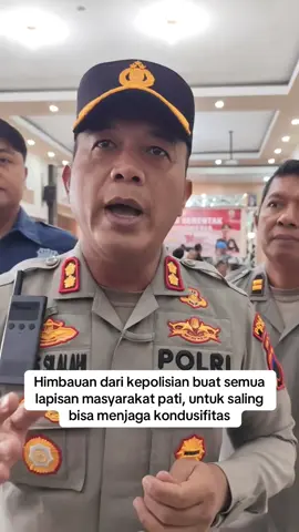 Himbauan dari kepolisian buat semua lapisan masyarakat pati, untuk saling bisa menjaga kondusifitas. video: fb eko kuswanto #wonglucunepati #pati #wargapati #info #polri 