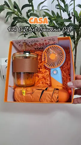 4in1 Gift Set w/Free Card Glass Cup Mini fan umbrella Gift Boxes #gift #giftset #giftbox #giftsets #fyp 