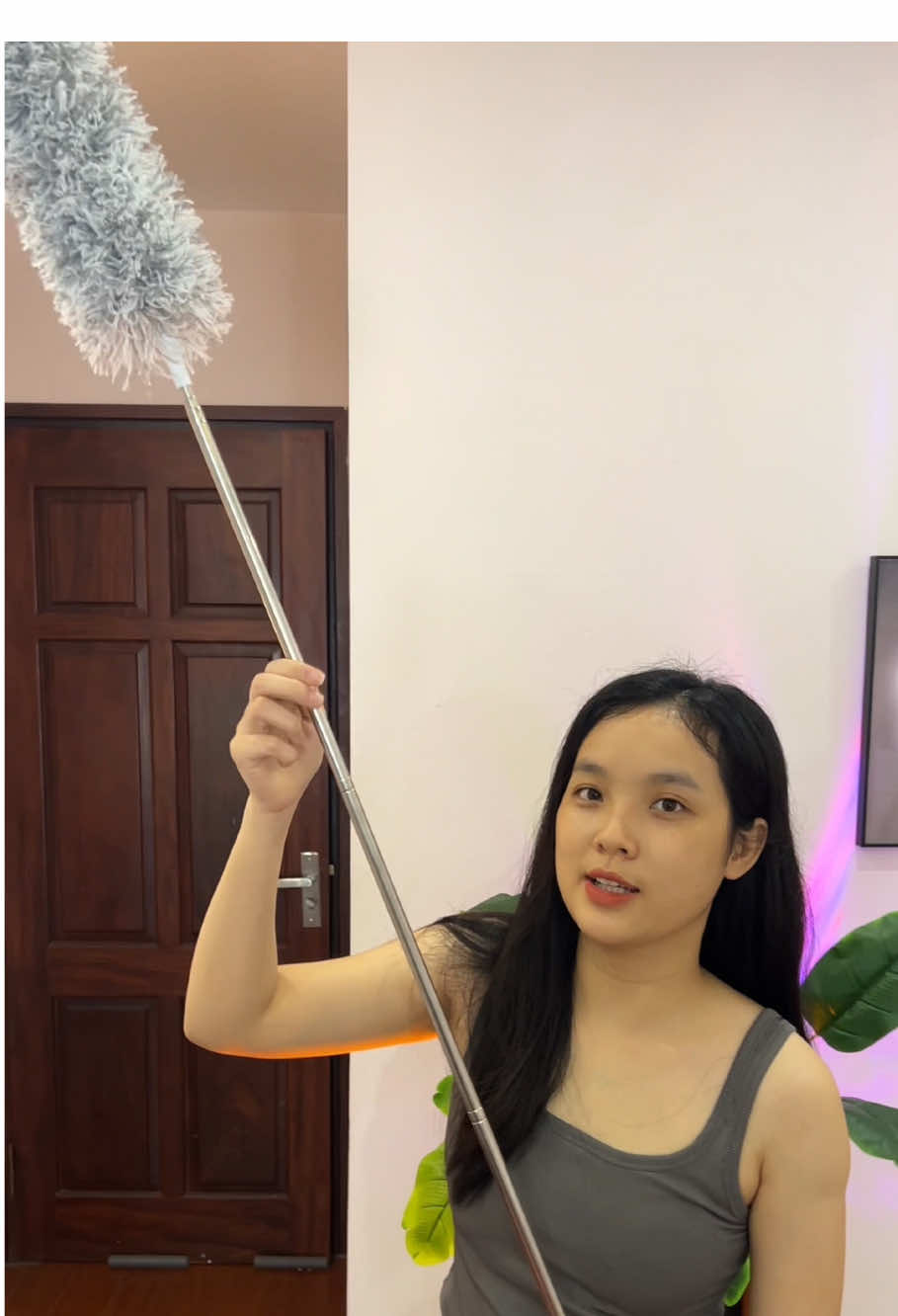 Cây phất trần làm sạch mạng nhện trên cao, bụi bẩn trên tủ kệ #xuhuong #thuygiadungcaocap #cayphattran 