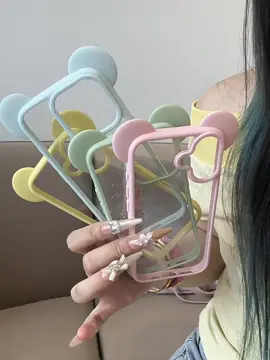 #Casing #iphone #softcase #Caseiphone #iphonecase  Premium Transparan Casing Untuk iPhone 17 Pro Max 11 12 13 14 15 16 Pro Max Softcase Untuk iPhone 13 14 Pro 15 Pro Max Casing Ponsel  Bentuk telinga tikus yang lucu softcase Macaron Jelly Leather Texture TPU Shockproof Phone Case 