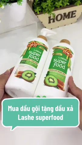 Dầu Gội LASHE SUPERFOOD Ngăn Rụng Tóc/Phục Hồi Hư Tổn/Sạch Gàu Giảm Rụng/Sạch Gàu Mềm Mượt 630G/640G + Tặng Dầu Xả 550G ##goclamdep##daugoi##lashesuperfood##affiliatemarketing##xuhuong
