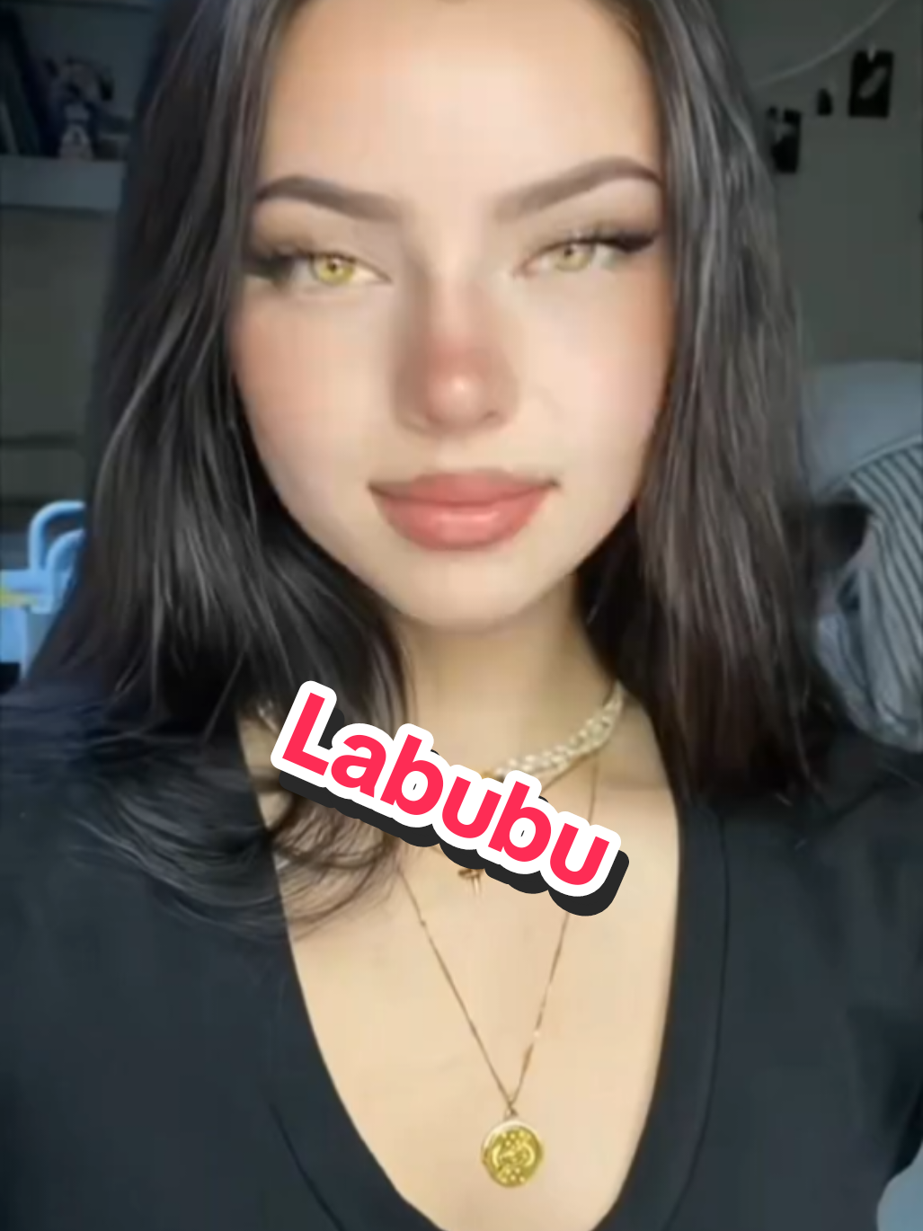Why does it look so real 😭  #labubu #ai #trend #greeneyes #latina 