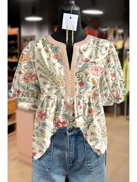Hi everyone! Hot new picks are in at our store～ This Cherrybetty vintage top is lovely—exquisite prints, flowy fit, perfect for daily or outdoor wear. Multiple colors to choose from✨ Come shop now—who’ll get this versatile top first?#blouse #womentops#blouses#springtops#shirt 