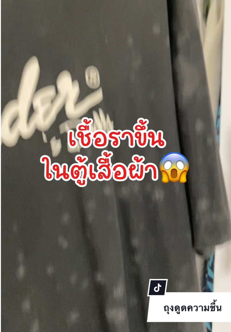 เชื้อราในตู้เสื้อผ้า 😱🦠 #ถุงดูดความชื้น #ถุงดูดความชื้นในตู้เสื้อผ้า #ใช้ดีบอกต่อ #ของดีบอกต่อ #ของใช้ในครัวเรือน 