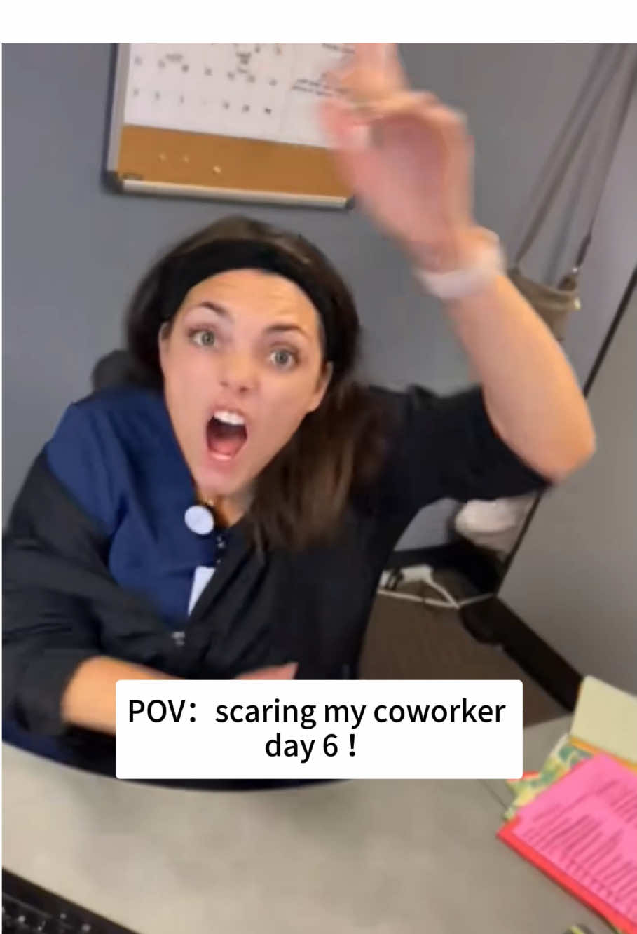 Scared my coworkers for half a month #prank #coworkers #scared #funny #fyp 