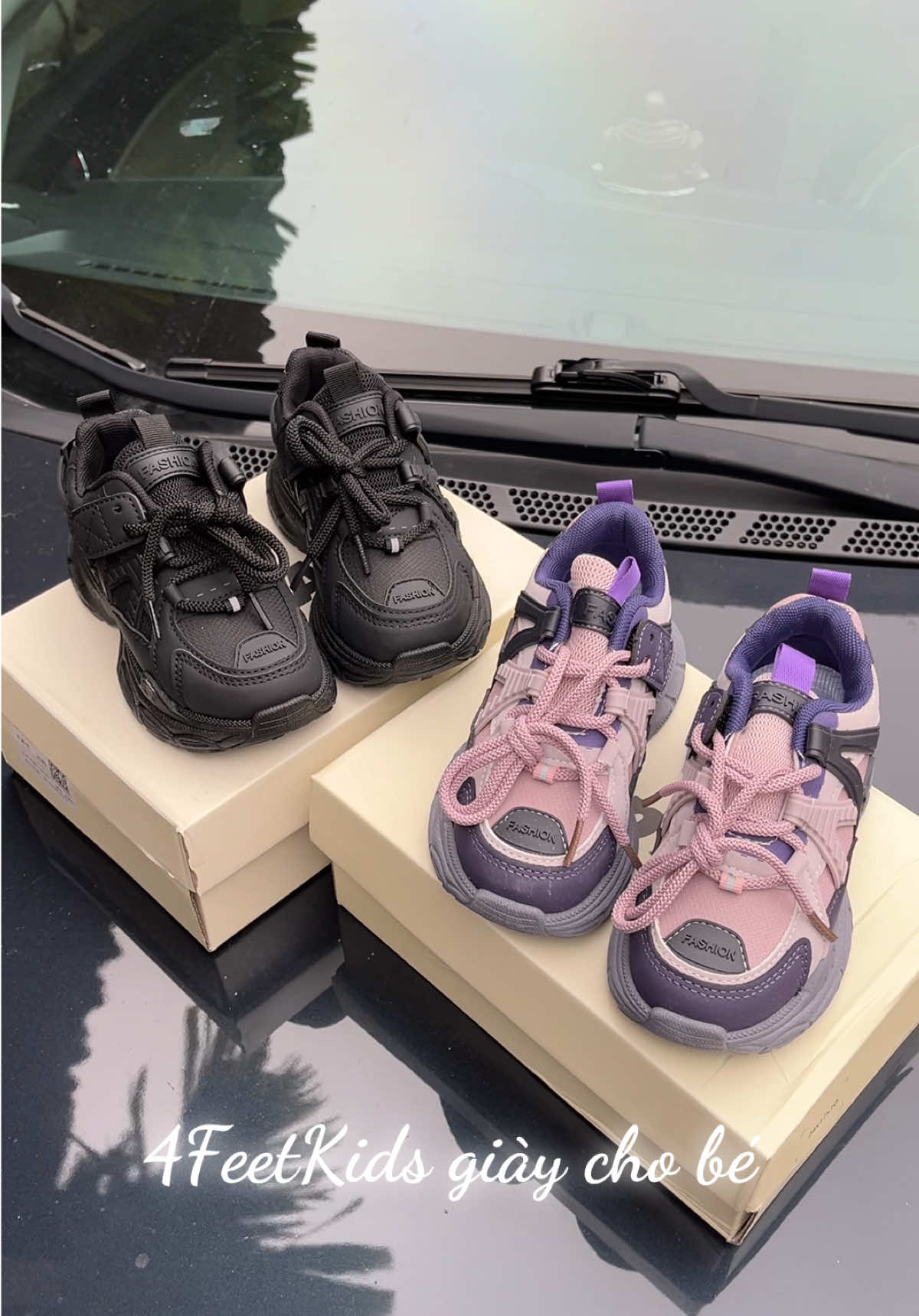 Giày thể thao Hello B đế cao tôn dáng giúp bé tự tin hơn #4feetkids #giaytreem #xh 