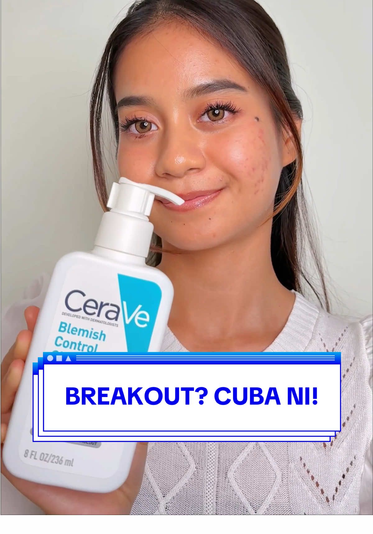 Another breakout again? 😩 Same… untill I tukar to CeraVe Blemish Control Cleanser💙. Ada Salicylic Acid that lawan jerawat & ceramides jaga barrier ✨ Now skin clean and calm.  #CeraVeMalaysia #BlemishControlCleanser #FYP #Breakout #SkincareTips