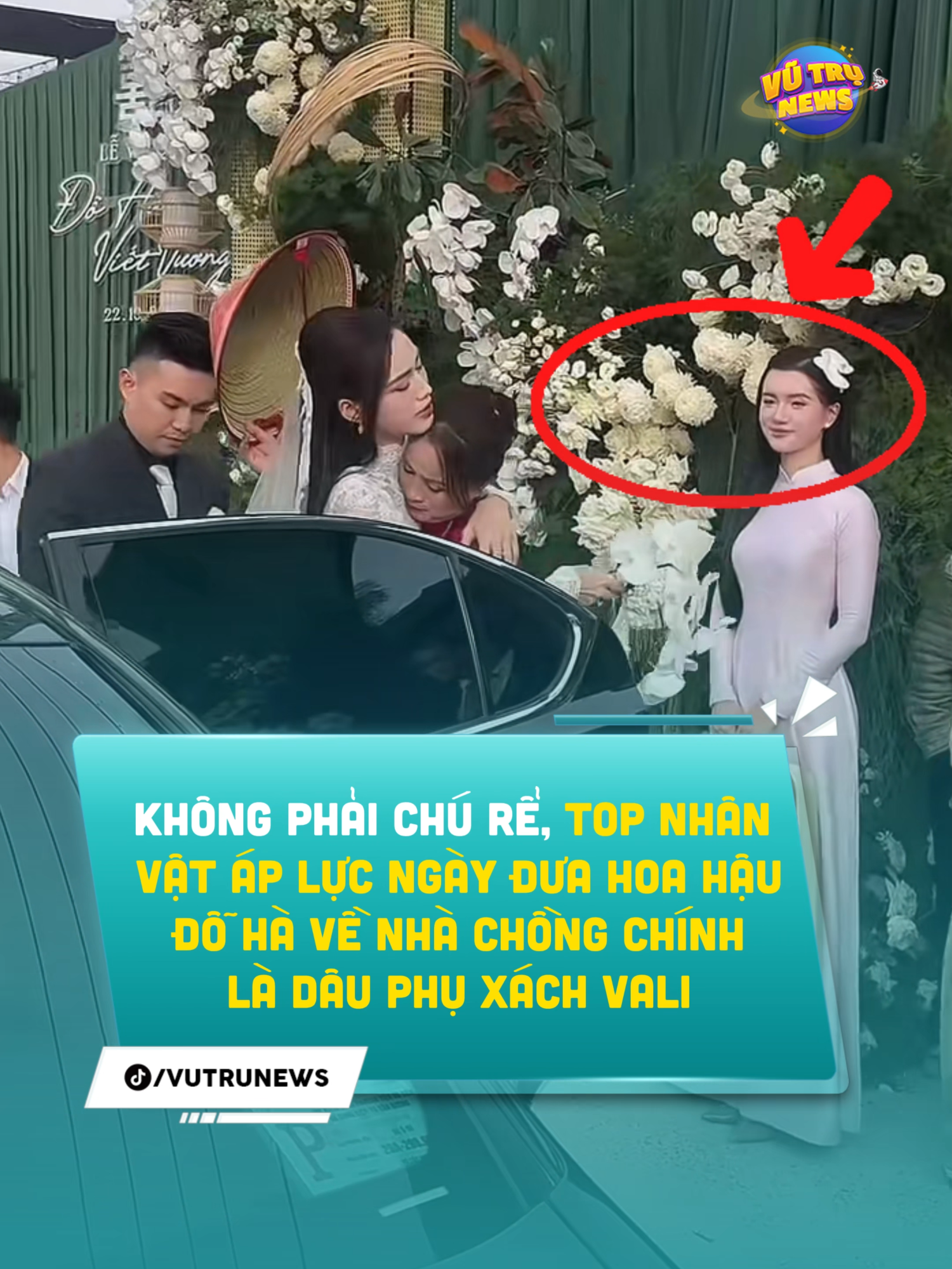 Nhân vật áp lực nhất hôm nay là dâu phụ xách vali trong ngày đưa Hoa hậu Đỗ Hà về nhà chồng #Vutrunews #tiktokgiaitri #Dothiha #Hoahau #news