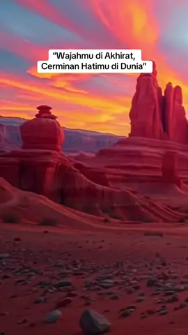 Surat Al-Qiyāmah ayat 20–25. Bayangkan… di hari ketika seluruh manusia dikumpulkan, tidak ada harta, tidak ada jabatan, yang tersisa hanyalah wajah-wajah — ada yang berseri penuh cahaya, ada pula yang hitam dan muram ketakutan. Allah SWT berfirman dalam Surah Al-Qiyāmah ayat 20–25: كَلَّا بَلْ تُحِبُّونَ الْعَاجِلَةَ وَتَذَرُونَ الْآخِرَةَ وُجُوهٌ يَوْمَئِذٍ نَاضِرَةٌ إِلَىٰ رَبِّهَا نَاظِرَةٌ وَوُجُوهٌ يَوْمَئِذٍ بَاسِرَةٌ تَظُنُّ أَنْ يُفْعَلَ بِهَا فَاقِرَةٌ “Sekali-kali tidak! Kalian mencintai dunia yang fana, dan melupakan akhirat. Pada hari itu, wajah-wajah orang beriman berseri-seri, memandang kepada Tuhannya. Dan wajah-wajah yang lain, muram penuh ketakutan, karena yakin akan ditimpa azab yang mematahkan jiwa.” Saudaraku… Wajah kita di akhirat nanti — akan menampakkan isi hati kita di dunia. Jika hati ini penuh iman dan taqwa, wajah kita akan bersinar. Tapi jika hati ini dipenuhi cinta dunia, wajah itu akan gelap di hari yang tak ada cahaya. Maka rawatlah hatimu… Karena dari hati yang bersih akan lahir wajah yang bercahaya — yang kelak beruntung bisa melihat wajah Allah Yang Maha Mulia. “Ya Allah, jadikanlah wajah kami berseri-seri kelak karena dapat melihat wajah-Mu Yang Mulia.” Āmīn Yā Rabbal ‘Ālamīn #QuranTadabbur #RenunganHati #kajianpendek #tilawah 