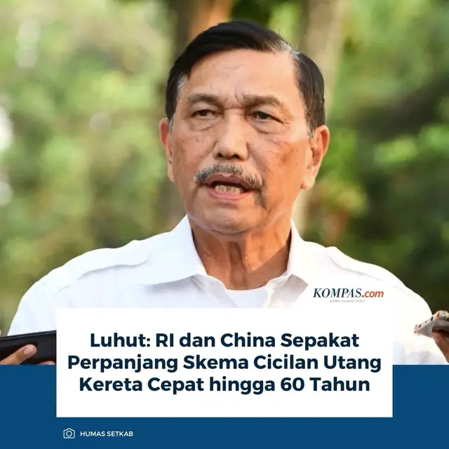 Ketua Dewan Ekonomi Nasional (DEN) Luhut Binsar Pandjaitan memastikan pemerintah dan China sepakat merestrukturisasi pembiayaan proyek Kereta Cepat Jakarta-Bandung (KCJB). 