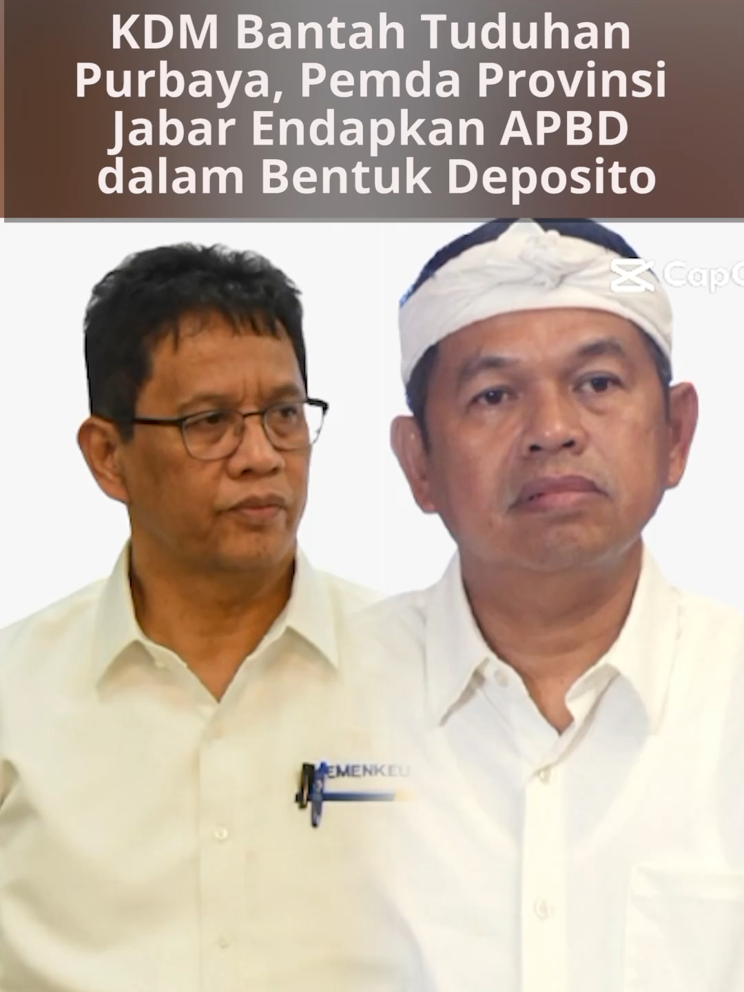 KDM Bantah Tuduhan Purbaya, Pemda Provinsi Jabar Endapkan APBD dalam Bentuk Deposito Gubernur Jabar Dedi Mulyadi membantah adanya dana anggaran pendapatan belanja daerah (APBD) Jawa Barat yang disimpan dalam bentuk deposito. Pernyataan tersebut menanggapi ucapan Menteri Keuangan Purbaya terkait 15 daerah yang menyimpan dana di bank, termasuk Jawa Barat.  Sebelumya Menteri Keuangan Purbaya mengutip data yang diperoleh dari Bank Indonesia, berdasarkan data itu dana yang mengendap di rekening kas daerah mencapai Rp233 triliun, meliputi simpanan pemerintah kabupaten (Pemkab) Rp134,2 triliun rupiah. Simpanan pemerintah provinsi (Pemprov) sebesar Rp60,2 trilliun rupiah dan pemerintah kota (Pemkot) sebesar Rp39,5 triliun rupiah.#Purbaya #KDM #APBD #Jabar #Deposito #BankDaerah #BankKomersil #DediMulyadi