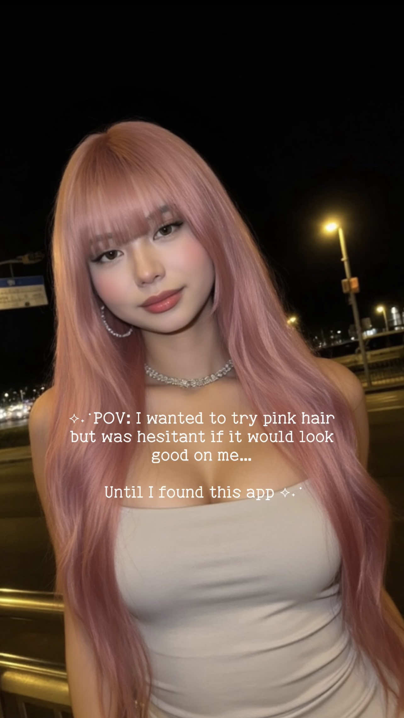 Instant pink hair makeover? @BeautyPlusApp got you 💕 #BeautyPlusapp #BeautyPlus #pinkhair #hairstyle #tutorial 