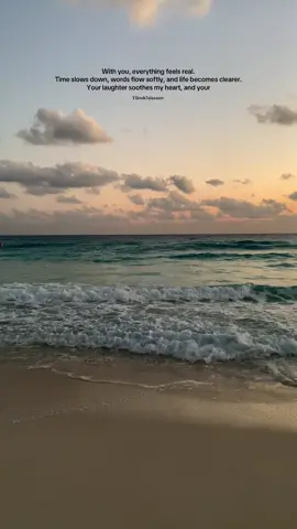 With you, everything feels real. Time slows down, words flow softly, and life becomes clearer. Your laughter soothes my heart, and your  #explorerpage #CapCut #amrdiab #viraltiktok #viralvideo 