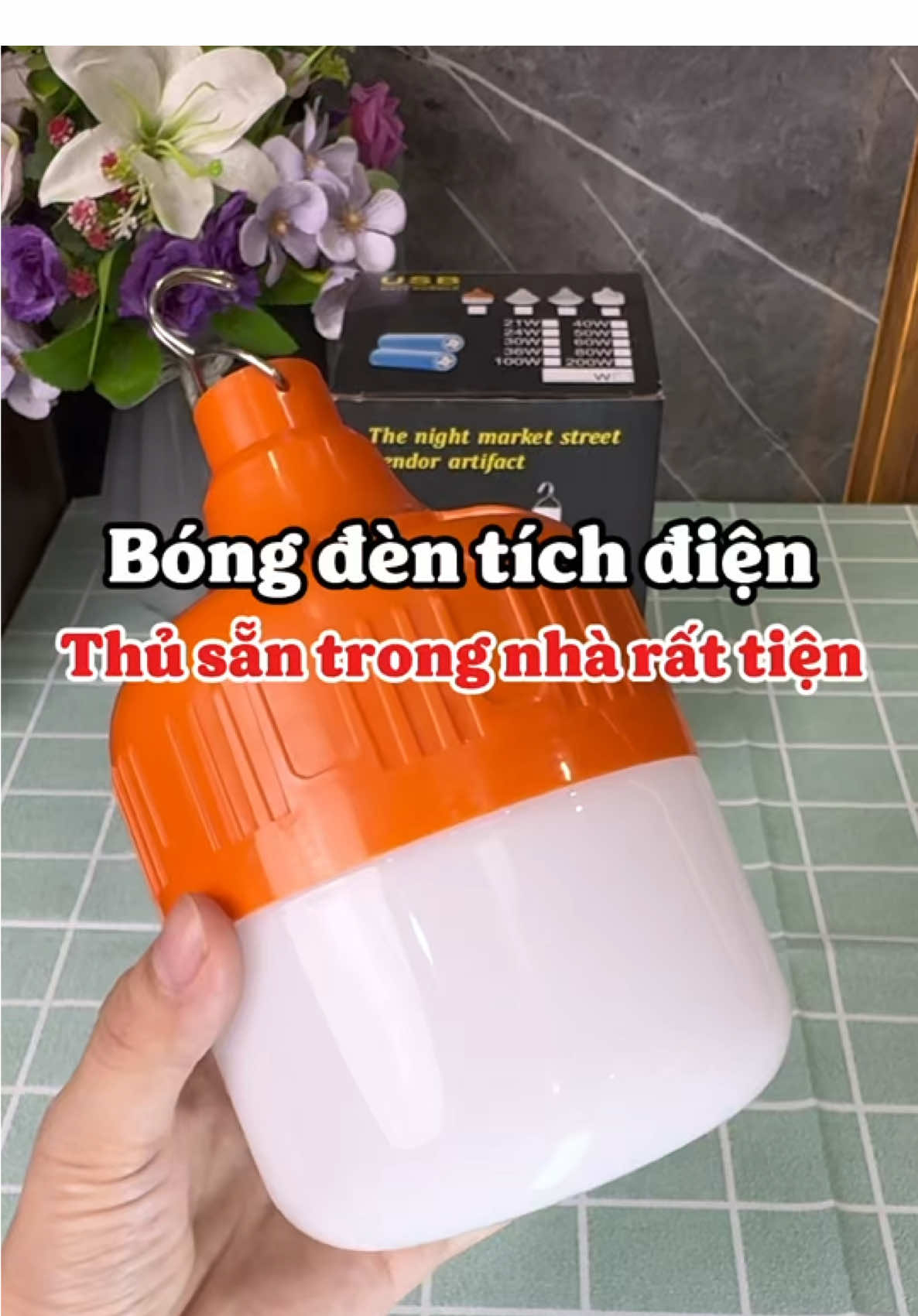 Bóng đèn tích điện siêu sáng với 3 chế độ #bongdentichdien #bongdentichdien200w #bongdentichdien150w #dentichdien #lymreview 