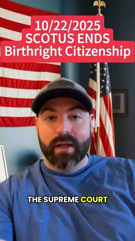 BREAKING: The Supreme Court has officially allowed President Trump’s executive order ending birthright citizenship to take effect in parts of the U.S. This 6–3 decision, written by Justice Amy Coney Barrett, marks a seismic shift in immigration policy and how citizenship is granted in America. For over 150 years, if you were born here, you were a citizen, automatically. But that may no longer be the case if your parents are illegal immigrants or foreign tourists. Trump’s America First policy is now reshaping legal precedent, and triggering the Left in real time. The ruling doesn’t settle the constitutionality of the order just yet, but it ends the use of nationwide injunctions to freeze policies nationwide. That’s a major blow to activist judges and a major win for Trump’s constitutional agenda. This is the biggest change to birthright citizenship in our lifetime, get informed, share this video, and join the fight for sovereignty.  #BirthrightCitizenship #SCOTUS #Trump2025 #AmyConeyBarrett #SupremeCourtRuling                          