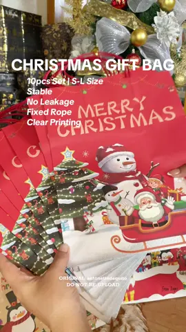 10pcs/Set Christmas Paper Gift Bag 💯 Click my basket to order!⬆️ #christmaspaperbag #christmasgiftbags #giftbag #paperbag #christmas 