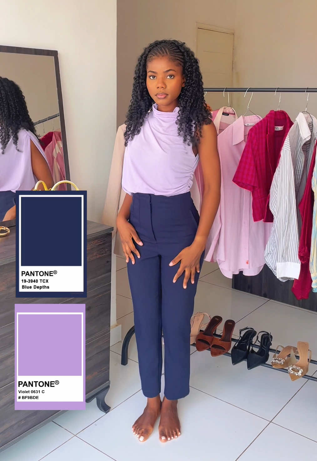 Un combos de couleurs qui match super bien ✨💼💜 #outfitinspo #outfit #corporateoutfit #colorcombo #TikTokFashion