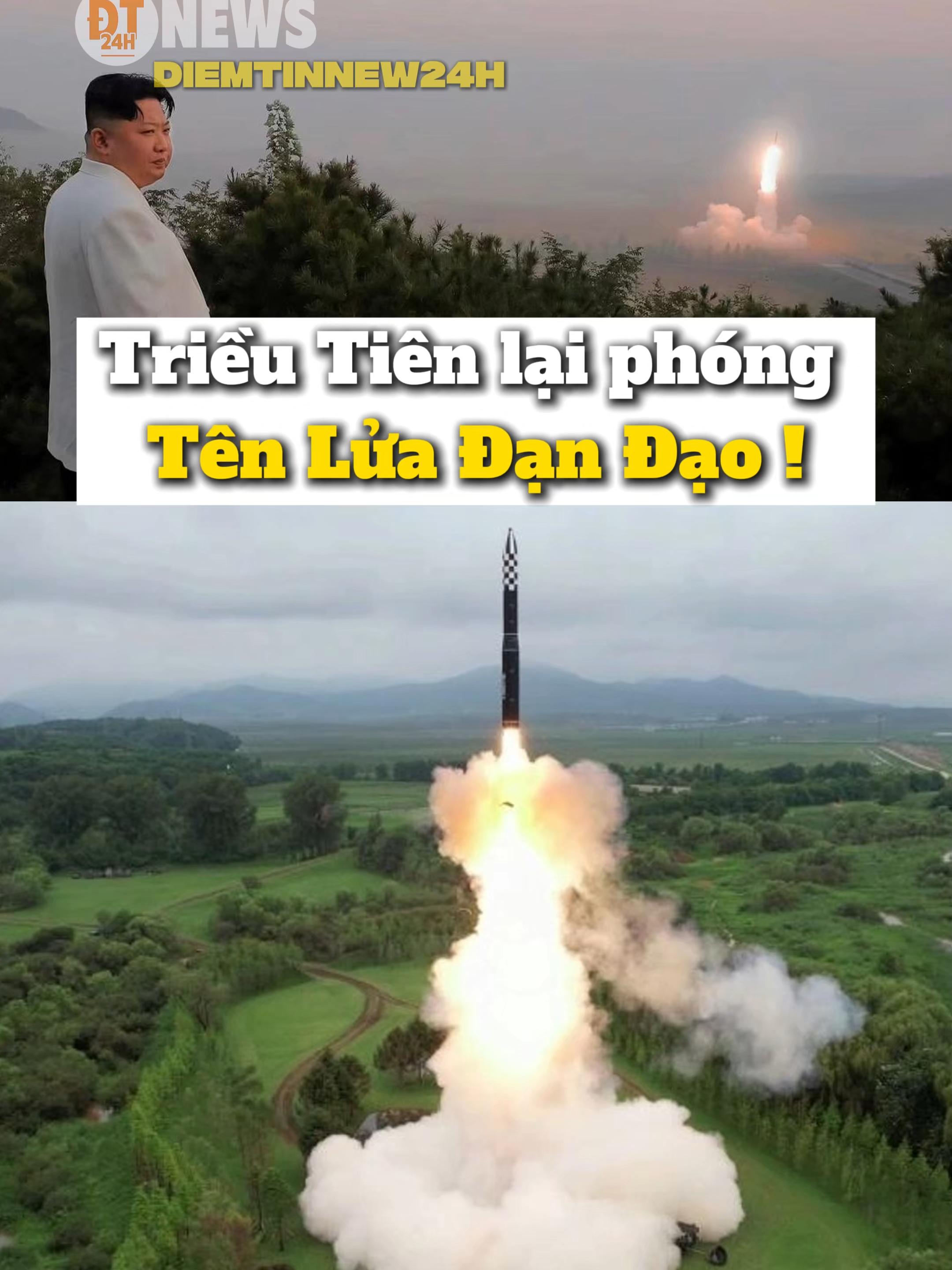 Triều Tiên lại phóng tên lửa Đạn Đạo #diemtinnew24h #tiktoknews #tintuc #trieutien #kimjongun