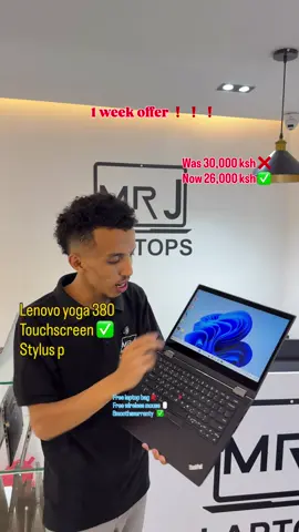 Lenovo yoga 380 one week offer Was 30,000 ksh to 26,000 ksh intel core i5 8th generation 8 GB RAM 256 GB SSD Windows 11 pro Office package installed Free laptop bag Free wireless mouse 6 months warranty 9 we are located at Nairobi cod kimathi house along kimathi street opposite sarova Stanley 5th floor shop 503 On Google map https://g.co/kgs/WjJnER4 call 0796338017 #lenovoyoga380 #lenovo #laptop #kenya #nairobi 