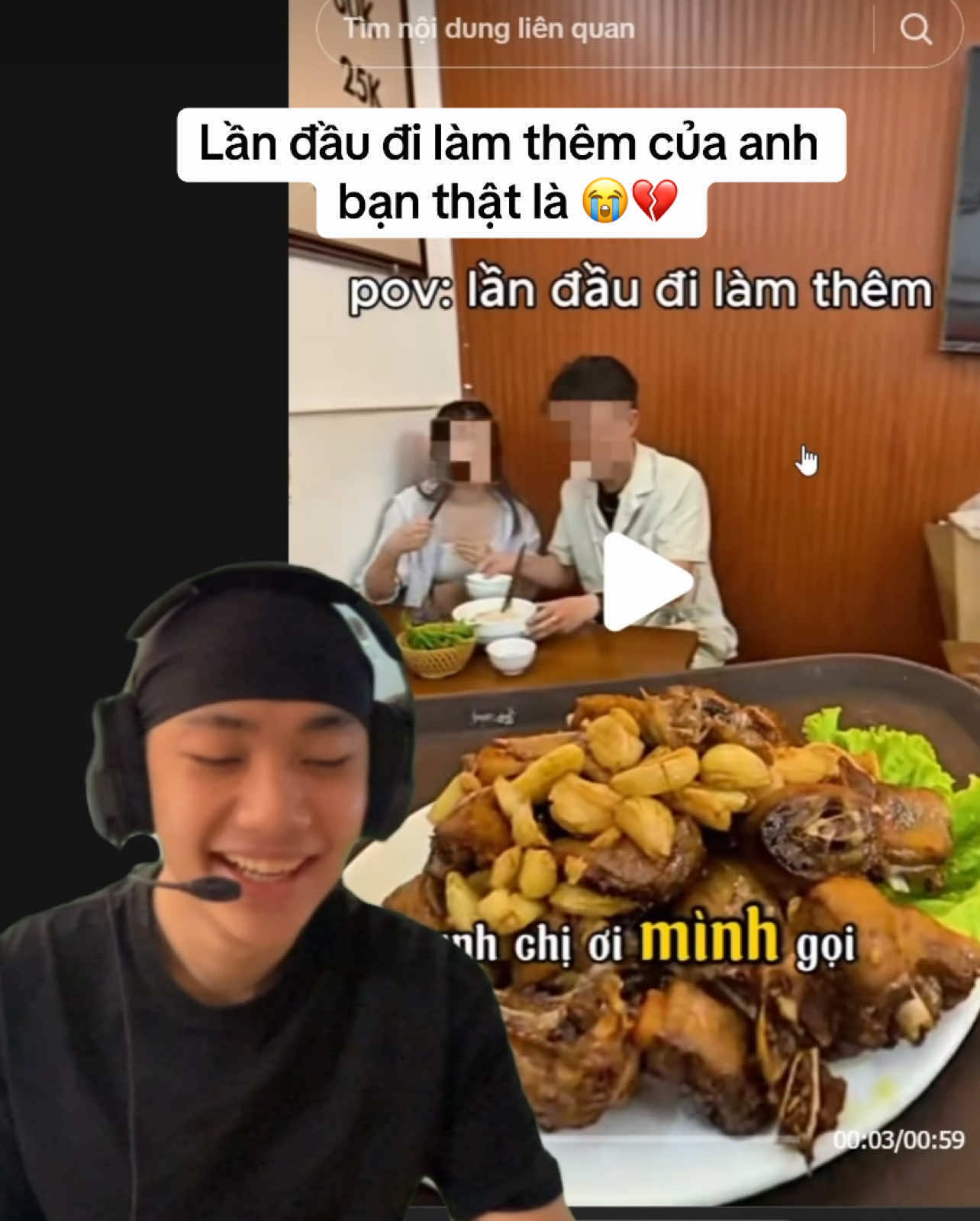 Anh bạn này nên nghỉ làm thêm 😭