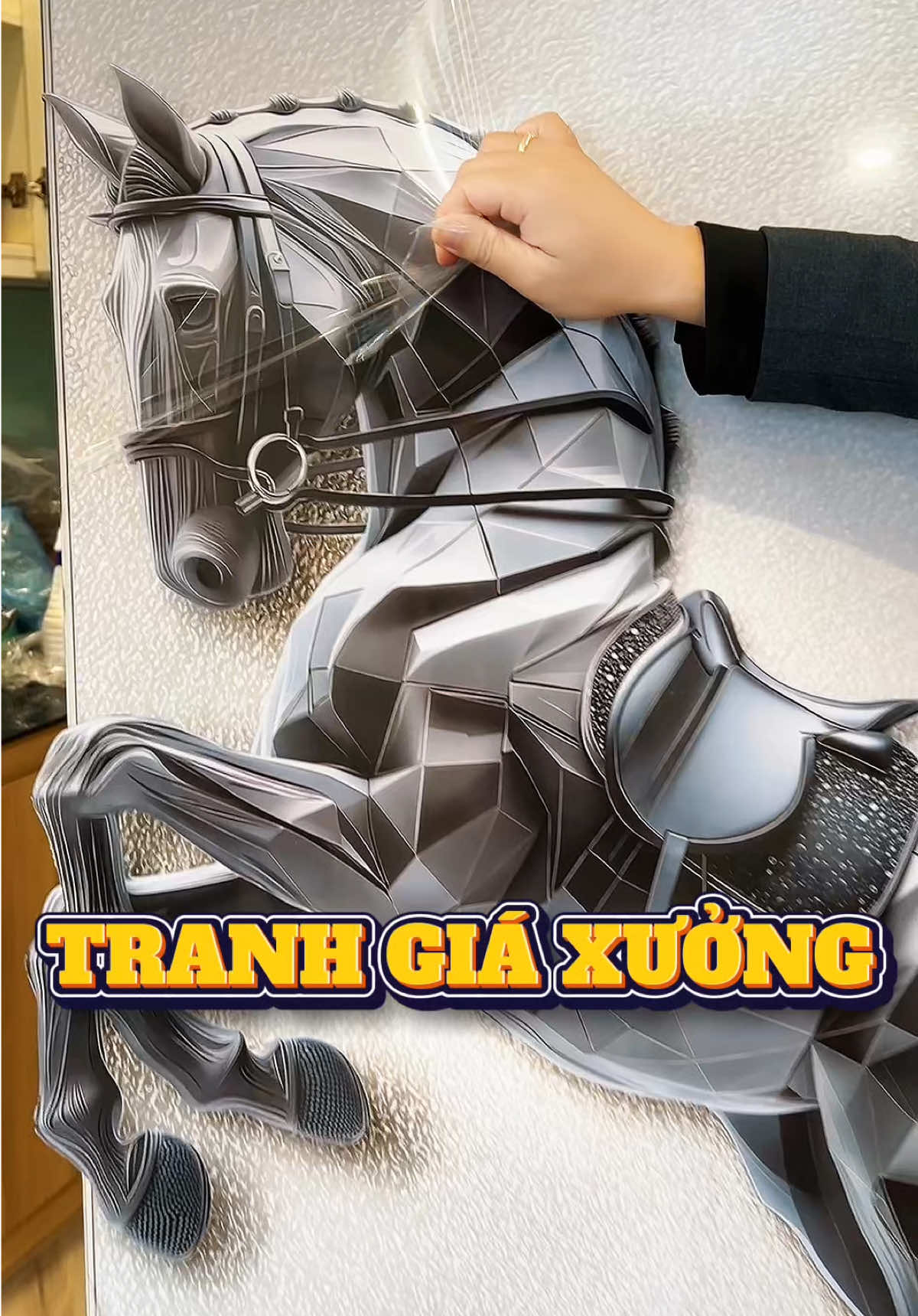 Một bức tranh tráng gương “Ngựa Chiến Kim Cương” cho cuối năm tăng tốc thuận lợi nhé các bác #ongbongonghe #tranhtrangguong #tranhtrangtri #tranhtrangguong3d #tranhmadaothanhcong 
