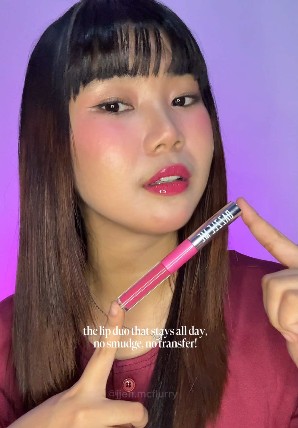 trying out this new ink lock lip serum duo from @DAZZLE ME PHILIPPINES  #dazzleme #dazzlemeinklockserumduo #transferproofmakeup #ugccreator 