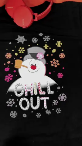 Women'S Black Frosty The Snowman Chill Out Portrait T-shirt #snowman #grinchmas