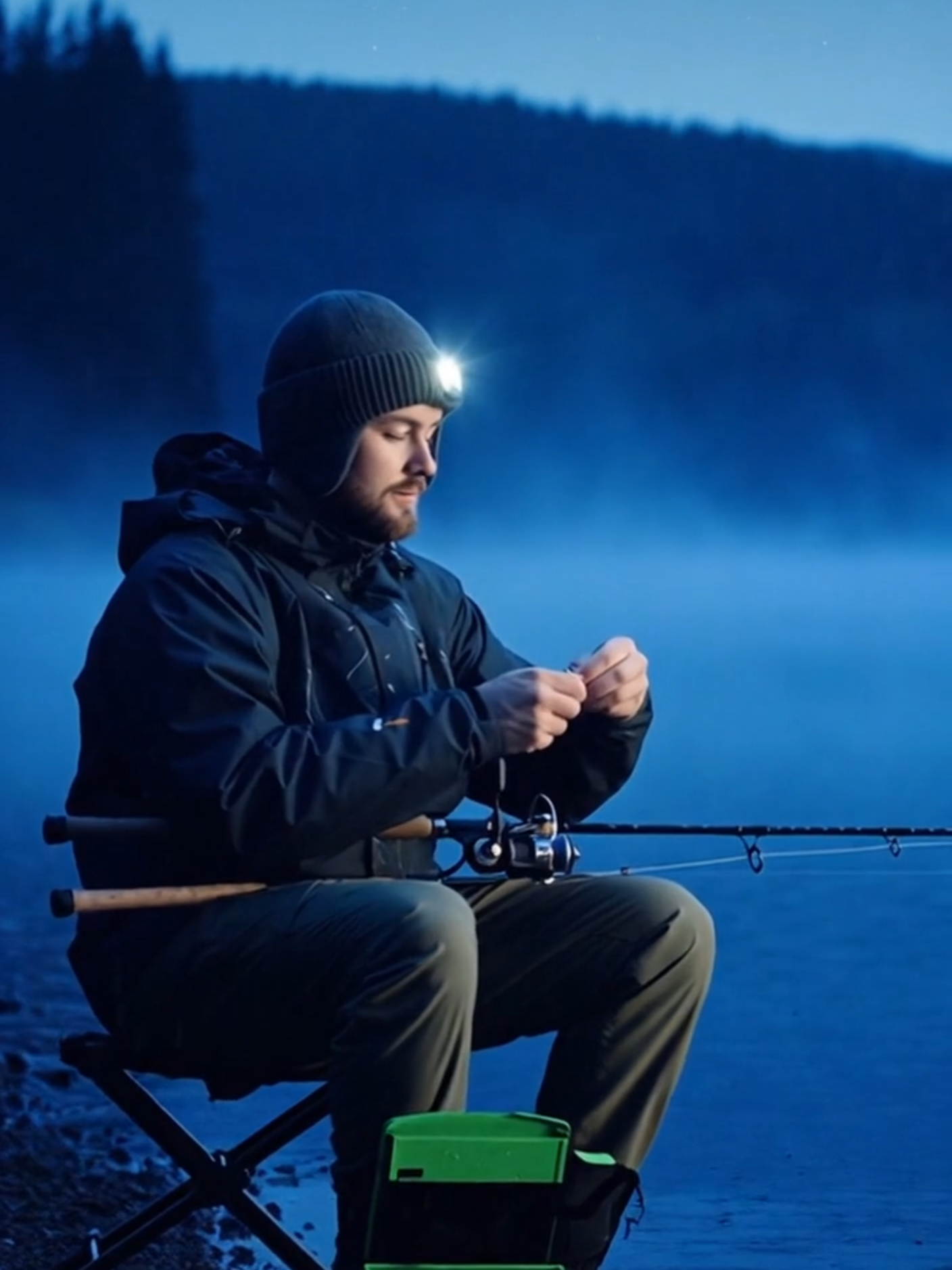 'LED' Style. When fishing at night, you will need this LED waterproof warm knitted hat. #winterfishing #winterfishingseason ##TikTokMadeMeBuyIt #earflaphat #ledhats #topexhats #waterproofbeanie
