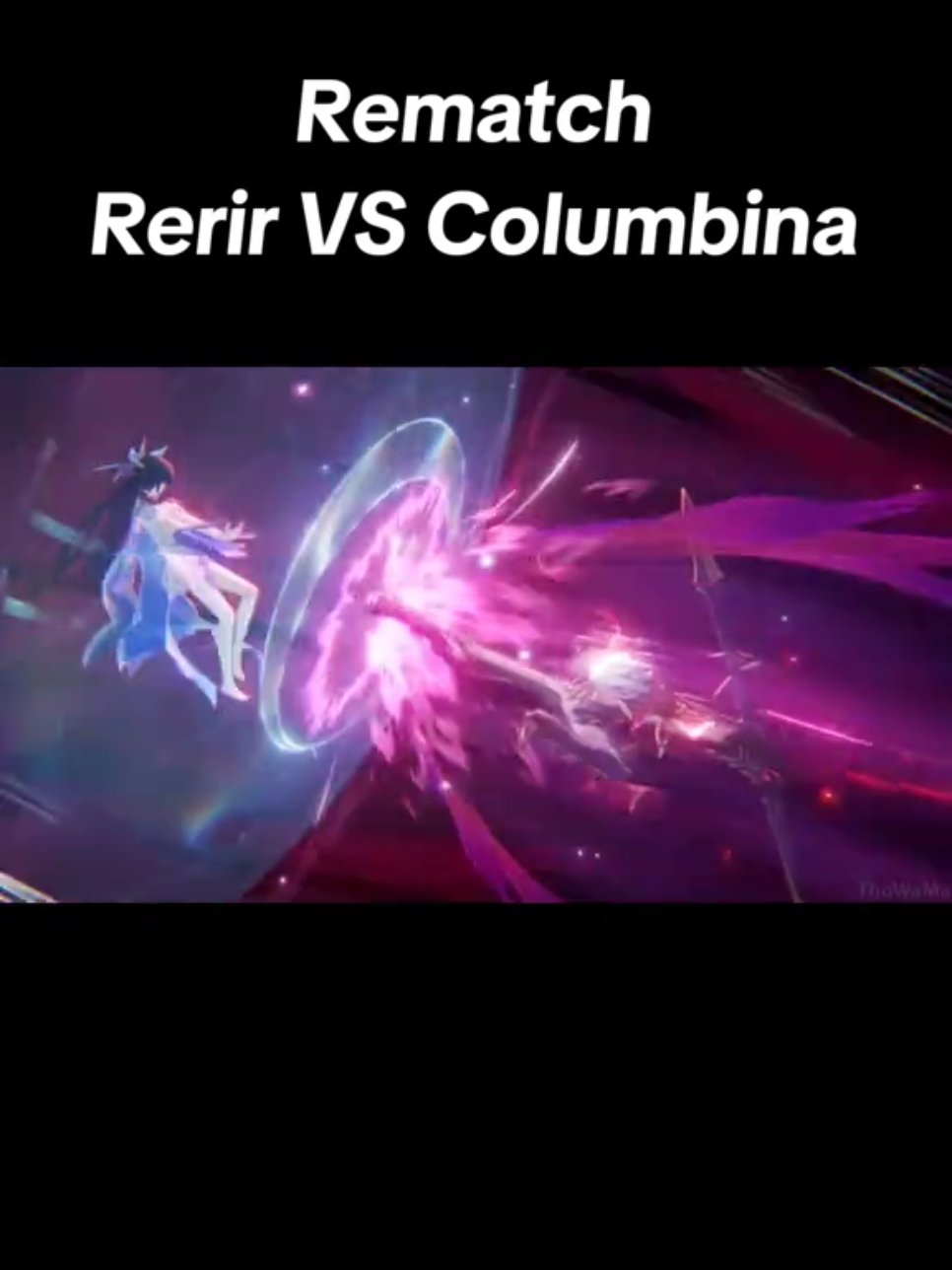 Powered Up Columbina Versus Rerir Rematch Cutscene | Luna 2 Archon Quest, Song of the Welkin Moon Chapter: Act 4, An Elegy for Faded Moonlight #genshin #genshinlmpact #nefer #columbina #fyp 