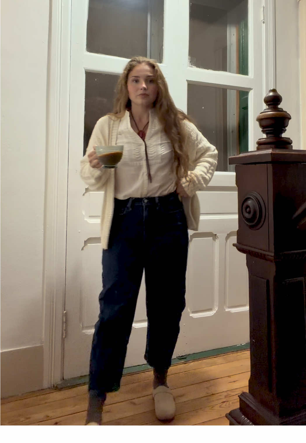 sahm fall outfit of the day! Everything is thrifted expect for my jeans! #fall #sahm #outfit #OOTD #thrifted 